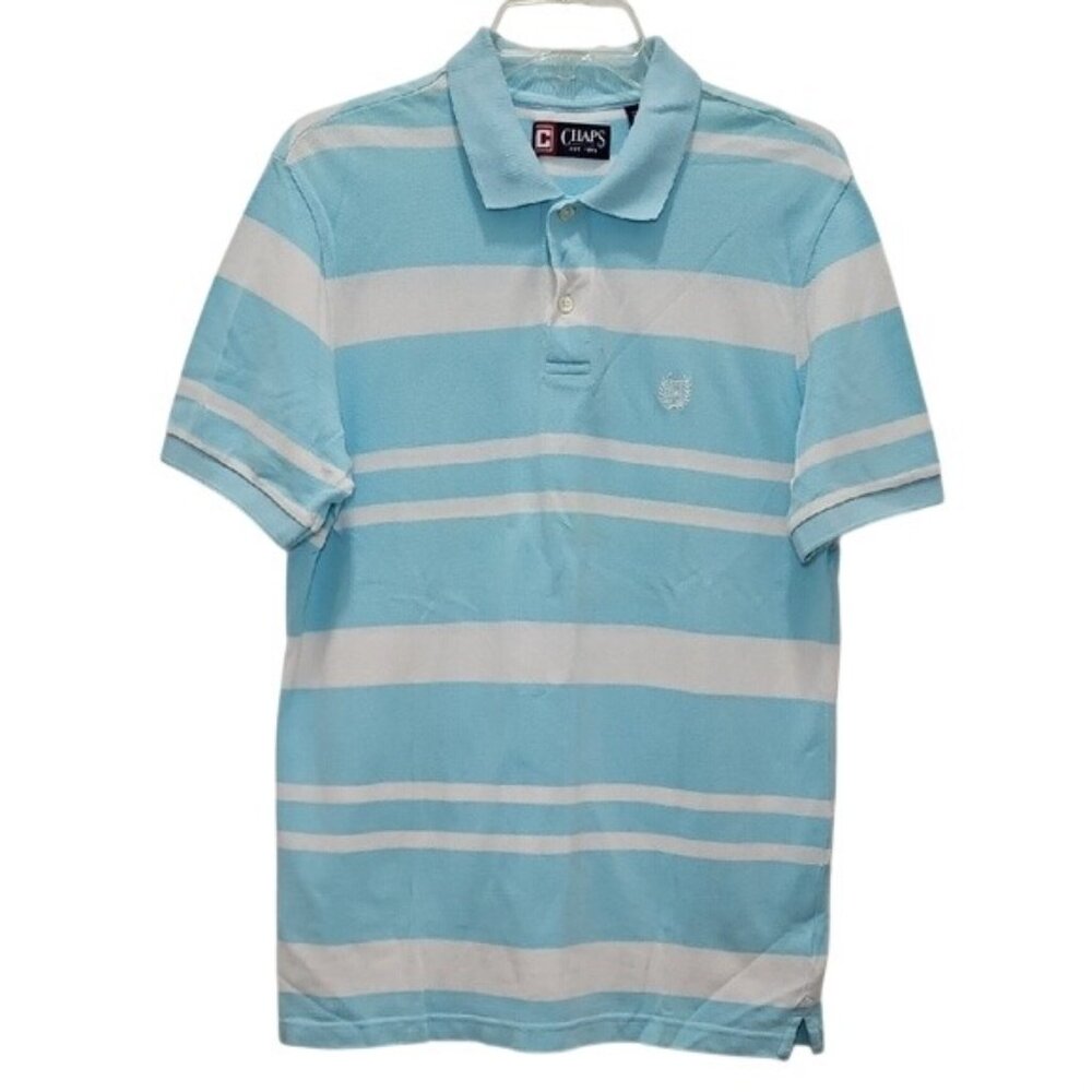 Chaps Striped Collared Polo Shirt Size Small Men's Preppy Business Casual